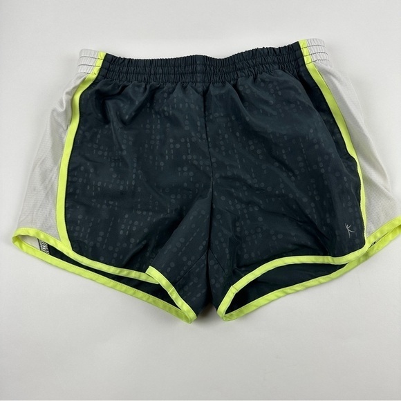 Danskin Now Athletic Shorts Womens Small Black Yellow Elastic Waist Lined - Picture 1 of 7